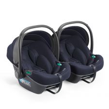 Conjunto Cadeiras Auto Grupo 0+ Para Gémeos babyGO Twinner Grey Melange