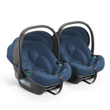 Conjunto Cadeiras Auto Grupo 0+ Para Gémeos babyGO Twinner Blue Melange