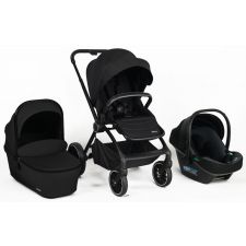 Carrinho De Bebé 3 In 1 com cadeira auto babyGO Harmony Black