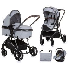 Carrinho de bebé 3 em 1 Chipolino Aura Ash Grey