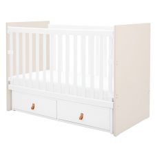 Cama de grades em madeira com gavetas Kikka Boo Hollee Beige