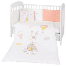 Conjunto jogo de cama 6pçs 60x120cm Kikka Boo Rabbits in Love