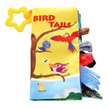 Livro educativo com mordedor Kikka Boo Bird tails