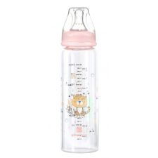 Biberão de vidro 240ml Kikka Boo Savanna Rosa