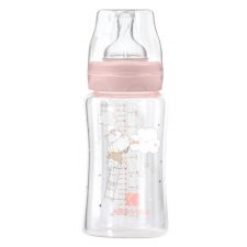 Biberão de vidro 240ml Kikka Boo Hippo Dreams Rosa