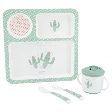 Conjunto refeição 4pçs Kikka Boo Cactus Menta