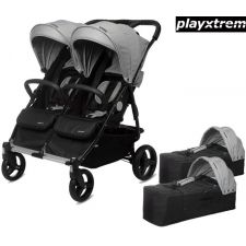 PLAYXTREM - BABY TWIN + 2 Alcofas Silver
