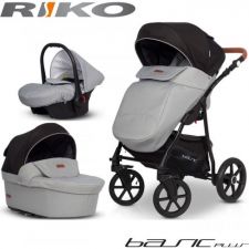 RIKO - Carrinho multifuncional BASIC PLUS + CARLO Grey Fox